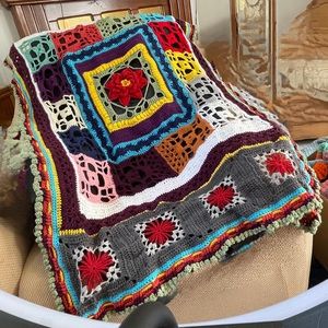 Multi color 36 “x 59” Lap Afghan